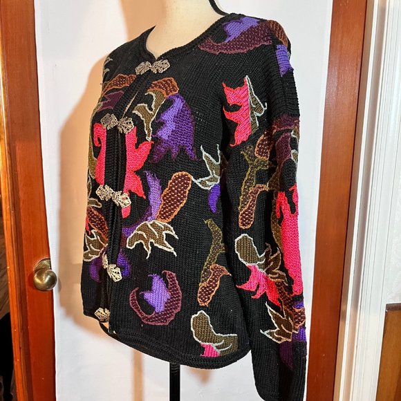 Caamano Peruvian Hand Knit Cardigan Sweater - Picture 6 of 7